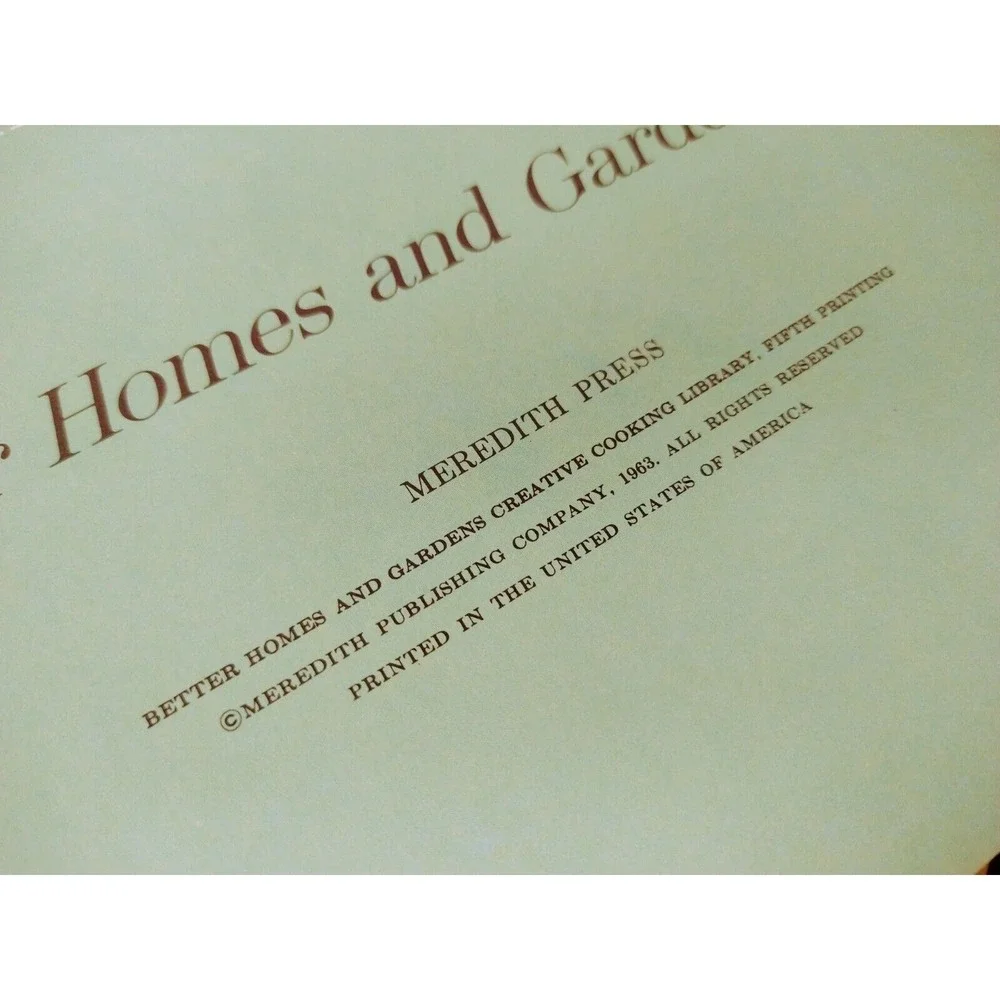 Meals in Minutes Cookbook 1963 Hardcover Better Homes Gardens Retro-Core Recipes